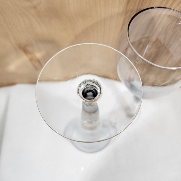 2) Teardrop Blue Luster Champagne Glasses tulip style flute - Picture 6 of 9